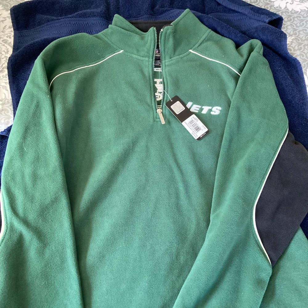 NFL Green Half-Zip Pullover with White Piping